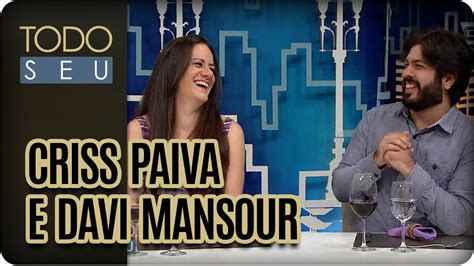 ex de criss paiva|Davi Mansour e Criss Paiva expõem dramas da vida de casal